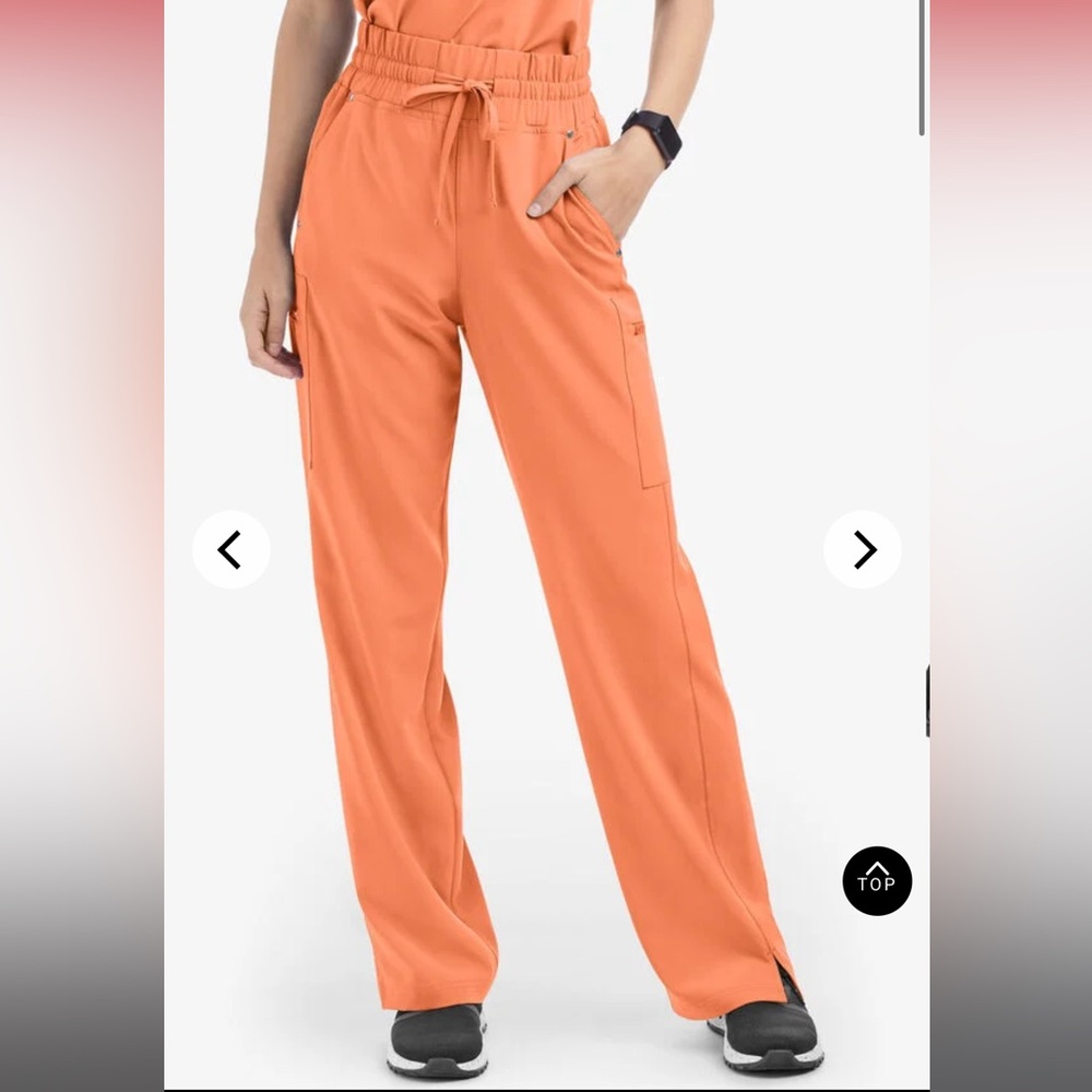 Easy Stretch Orange Scrub Set